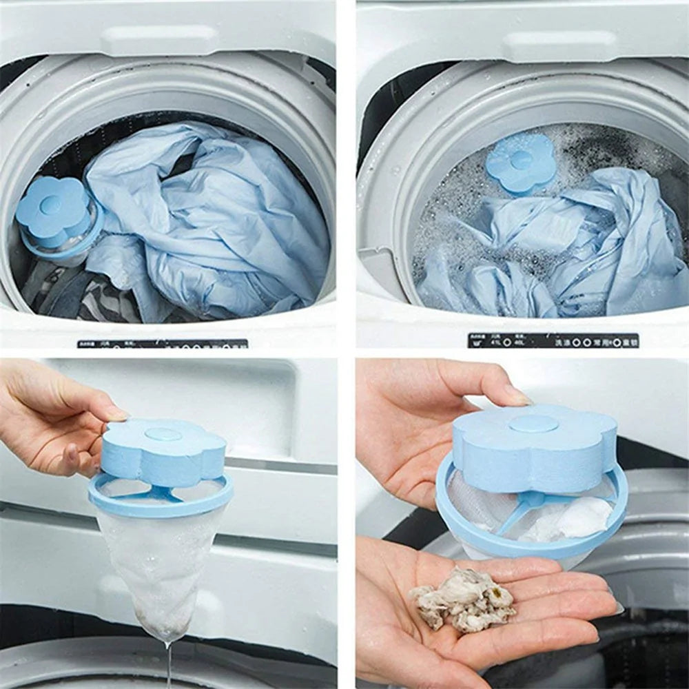 Household Reusable Floating Pet Fur Lint Hair Catcher Laundry Hair Catcher Remover Mesh Bag Washing Machine Lint Trap